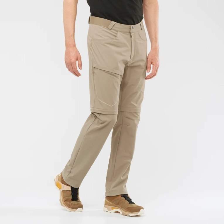 Pantalones Deportivos Salomon Wayfarer Zip Off Hombre Kaki | MX CVTS382